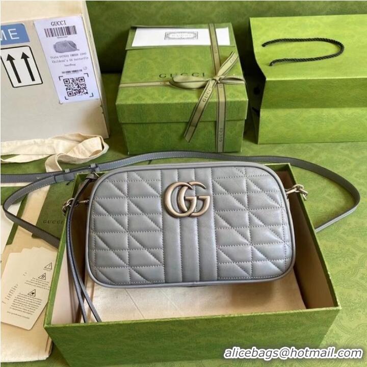 Inexpensive Gucci GG Marmont small shoulder bag 447632 Dark grey