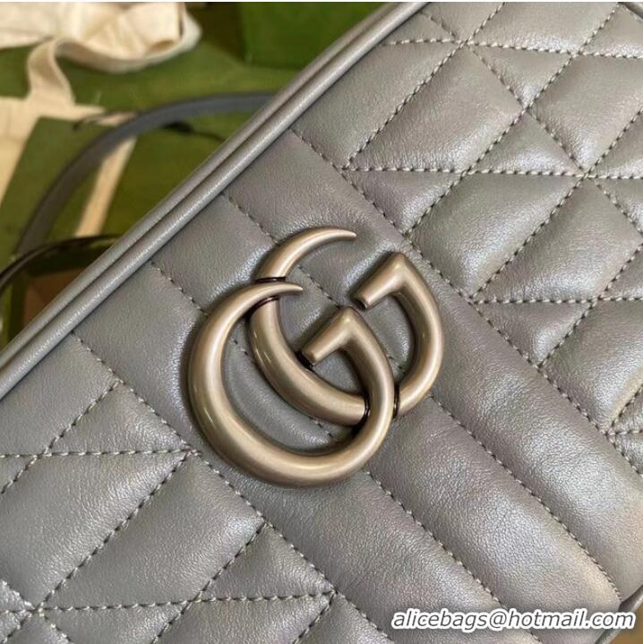 Inexpensive Gucci GG Marmont small shoulder bag 447632 Dark grey