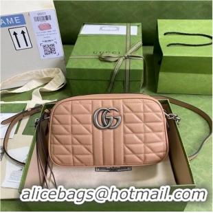 Top Quality Gucci GG Marmont small shoulder bag 447632 Rose beige