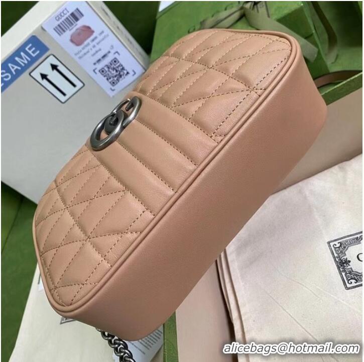 Top Quality Gucci GG Marmont small shoulder bag 447632 Rose beige