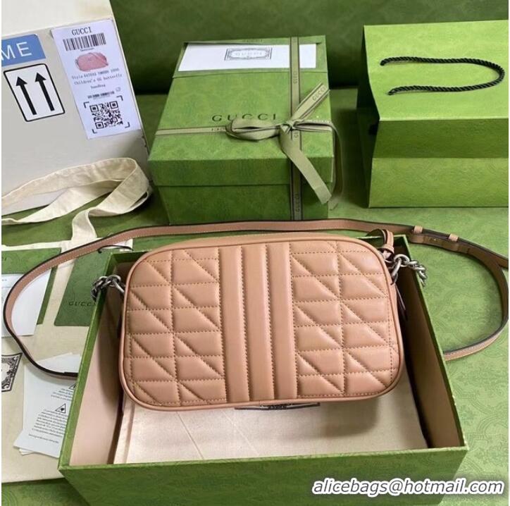 Top Quality Gucci GG Marmont small shoulder bag 447632 Rose beige