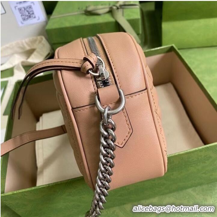 Top Quality Gucci GG Marmont small shoulder bag 447632 Rose beige