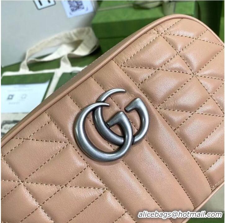 Top Quality Gucci GG Marmont small shoulder bag 447632 Rose beige