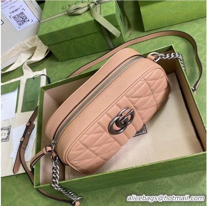 Top Quality Gucci GG Marmont small shoulder bag 447632 Rose beige