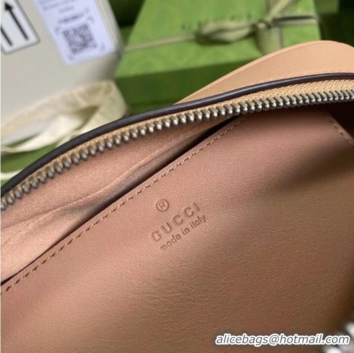 Top Quality Gucci GG Marmont small shoulder bag 447632 Rose beige