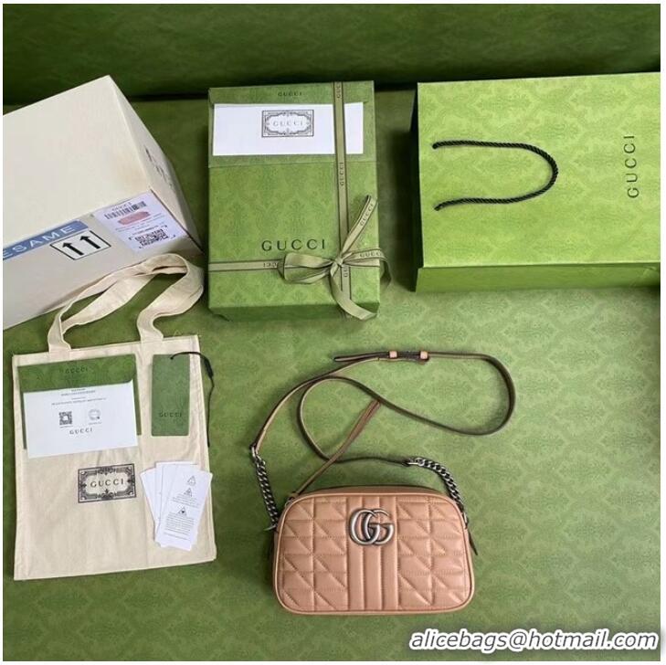 Top Quality Gucci GG Marmont small shoulder bag 447632 Rose beige