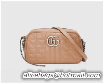 Top Quality Gucci GG Marmont small shoulder bag 447632 Rose beige