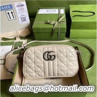 Famous Brand Gucci GG Marmont small shoulder bag 447632 white