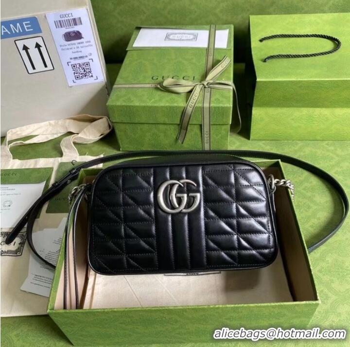 New Style Gucci GG Marmont small shoulder bag 447632 black