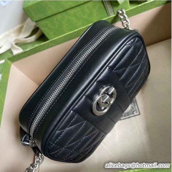 Shop Grade Gucci GG Marmont mini shoulder bag 634936 black