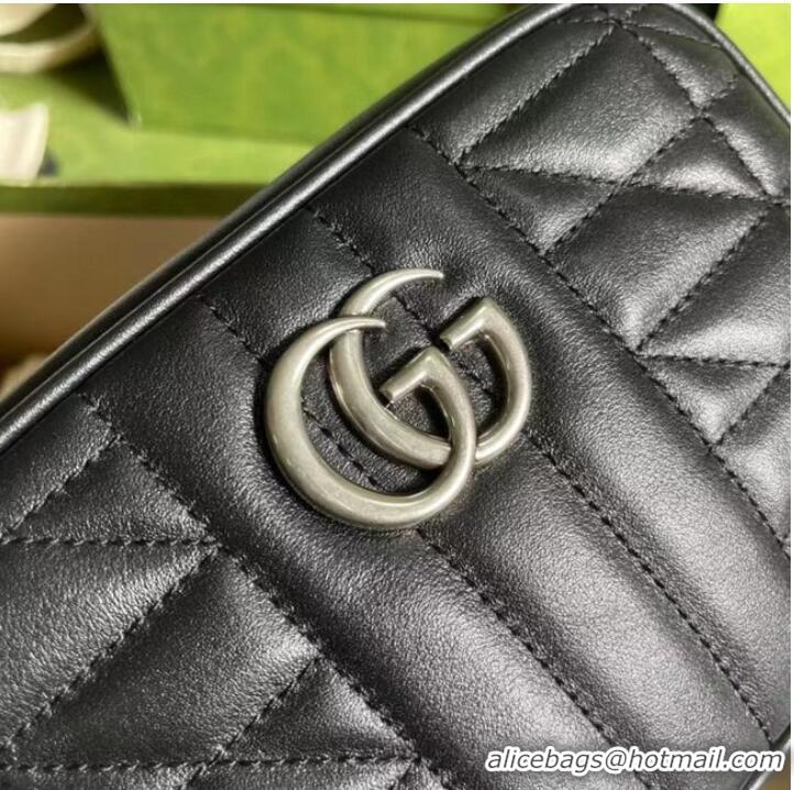 Shop Grade Gucci GG Marmont mini shoulder bag 634936 black