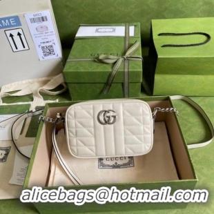 Top Grade Gucci GG Marmont mini shoulder bag 634936 white