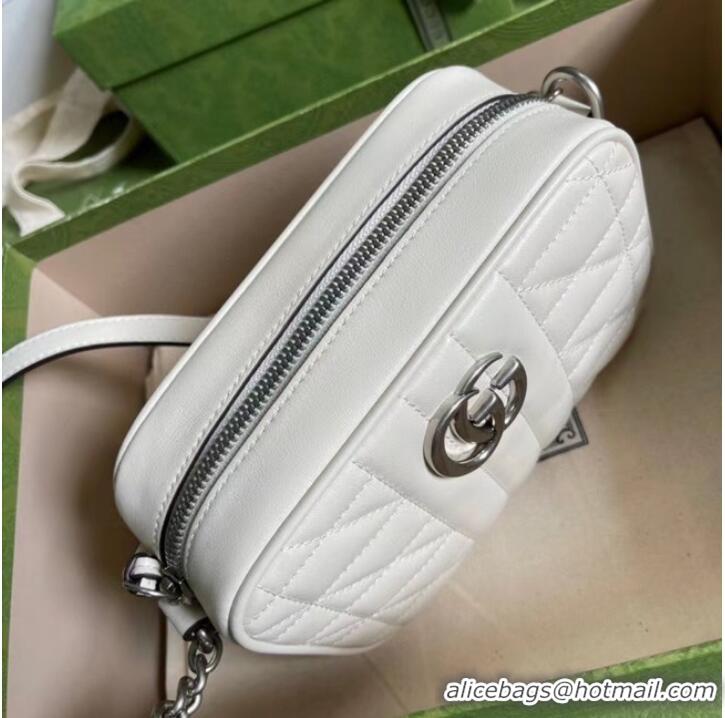 Top Grade Gucci GG Marmont mini shoulder bag 634936 white