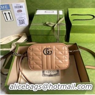 Good Product Gucci GG Marmont mini shoulder bag 634936 Rose beige