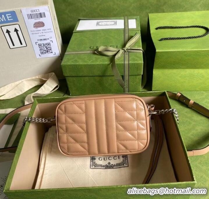 Good Product Gucci GG Marmont mini shoulder bag 634936 Rose beige