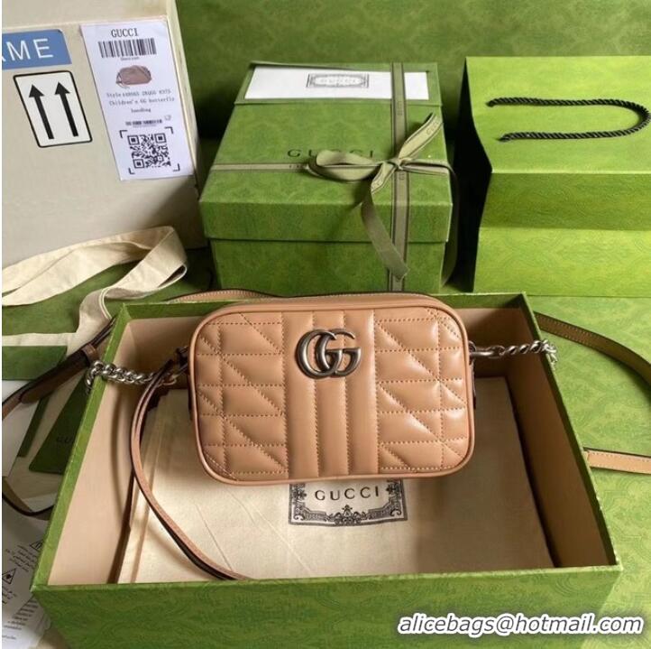 Good Product Gucci GG Marmont mini shoulder bag 634936 Rose beige