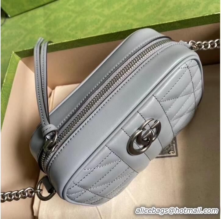 Most Popular Gucci GG Marmont mini shoulder bag 634936 Dark grey