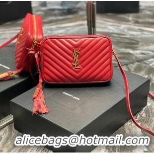 Promotional Yves Saint Laurent LOU CAMERA BAG IN QUILTED LEATHER 81000 ROUGE OPYUM