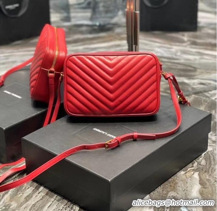 Promotional Yves Saint Laurent LOU CAMERA BAG IN QUILTED LEATHER 81000 ROUGE OPYUM