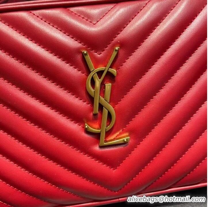 Promotional Yves Saint Laurent LOU CAMERA BAG IN QUILTED LEATHER 81000 ROUGE OPYUM