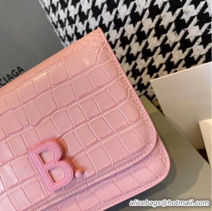 Famous Brand BurBerry Leather Shoulder Bag 80195 pink