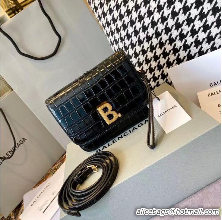 Fashion Discount BurBerry Leather Shoulder Bag 80195 black