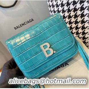 Buy Inexpensive BurBerry Leather Shoulder Bag 80195 sky blue