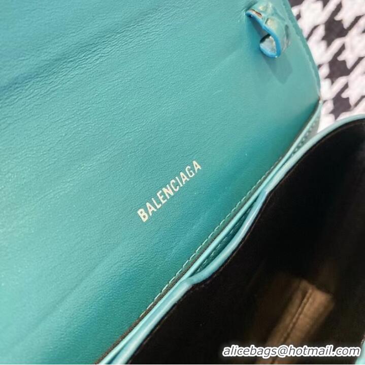 Buy Inexpensive BurBerry Leather Shoulder Bag 80195 sky blue