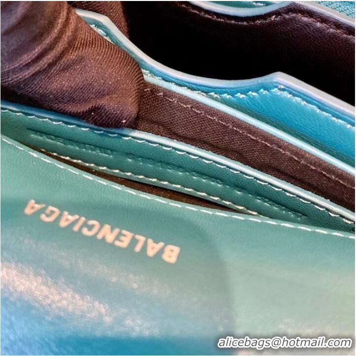 Buy Inexpensive BurBerry Leather Shoulder Bag 80195 sky blue