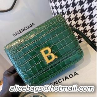 Shop Duplicate BurBerry Leather Shoulder Bag 80195 green