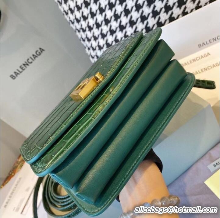 Shop Duplicate BurBerry Leather Shoulder Bag 80195 green