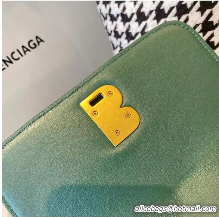 Shop Duplicate BurBerry Leather Shoulder Bag 80195 green