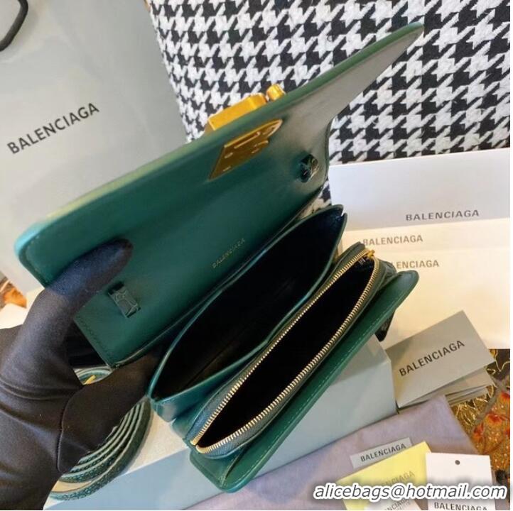 Shop Duplicate BurBerry Leather Shoulder Bag 80195 green