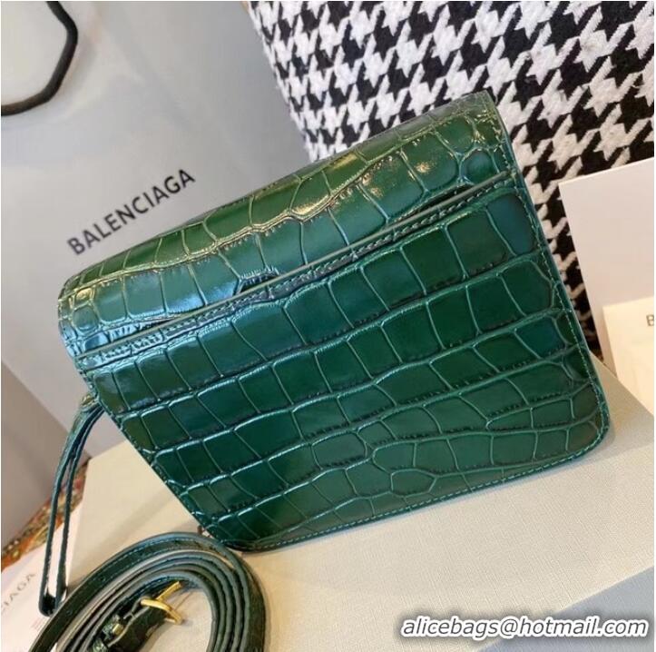 Shop Duplicate BurBerry Leather Shoulder Bag 80195 green