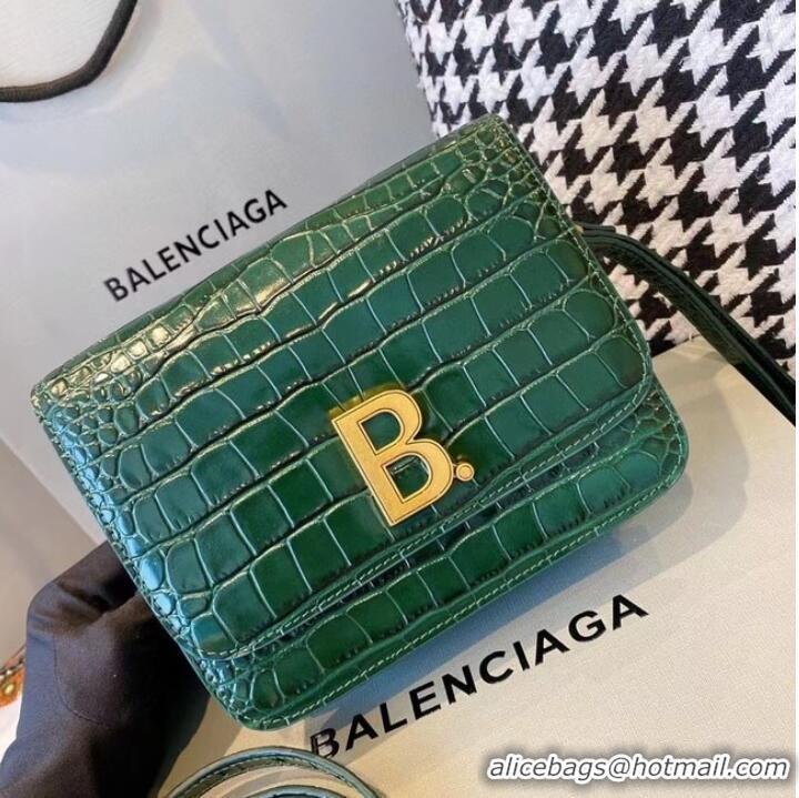 Shop Duplicate BurBerry Leather Shoulder Bag 80195 green