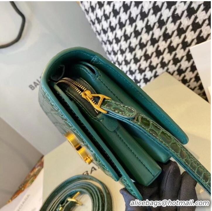 Shop Duplicate BurBerry Leather Shoulder Bag 80195 green