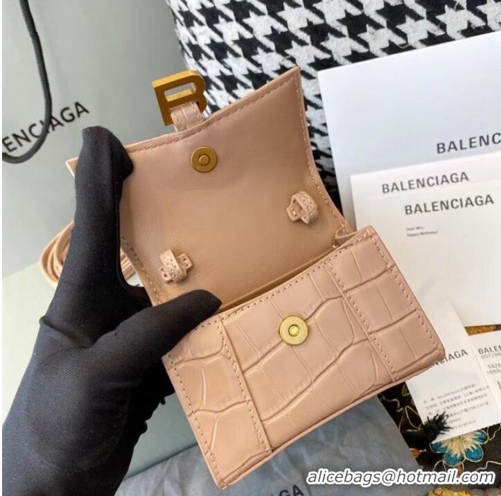 Unique Style Balenciaga WOMENS HOURGLASS MINI TOP HANDLE BAG M8000 apricot