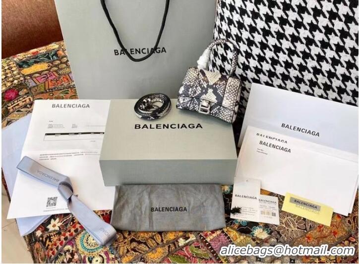 Buy Cheap Balenciaga WOMENS HOURGLASS MINI TOP HANDLE BAG IN GRAY M8000