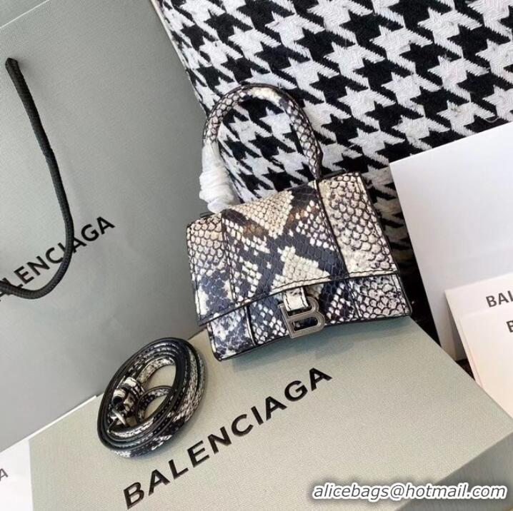 Buy Cheap Balenciaga WOMENS HOURGLASS MINI TOP HANDLE BAG IN GRAY M8000