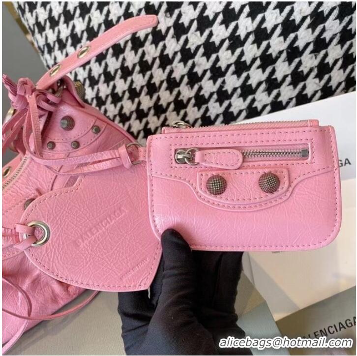 Reasonable Price Balenciaga WOMENS LE CAGOLE MEDIUM SHOULDER BAG IN PINK 27541