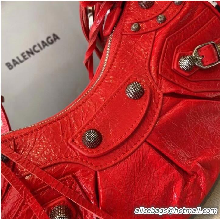 Fashion Discount Balenciaga WOMENS LE CAGOLE MEDIUM SHOULDER BAG IN RED 27541