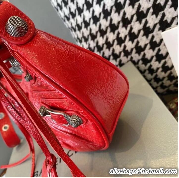 Fashion Discount Balenciaga WOMENS LE CAGOLE MEDIUM SHOULDER BAG IN RED 27541