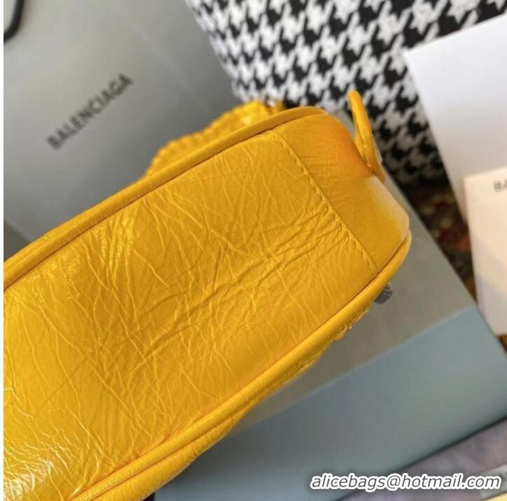 Promotional Balenciaga WOMENS LE CAGOLE MEDIUM SHOULDER BAG IN YELLOW 27541