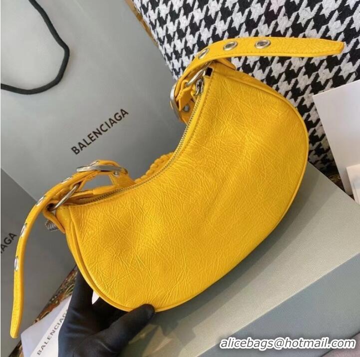 Promotional Balenciaga WOMENS LE CAGOLE MEDIUM SHOULDER BAG IN YELLOW 27541