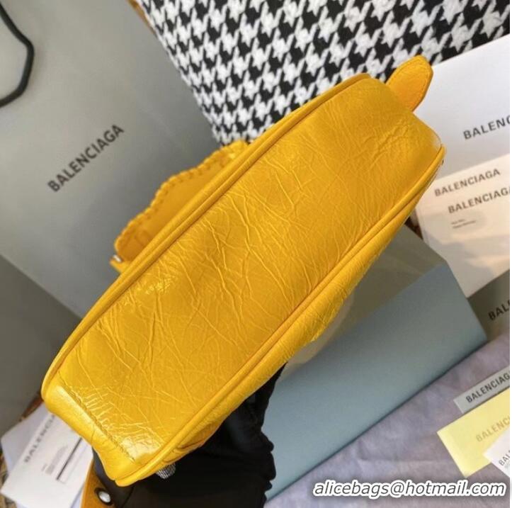 Promotional Balenciaga WOMENS LE CAGOLE MEDIUM SHOULDER BAG IN YELLOW 27541