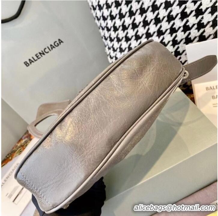 New Cheap Balenciaga WOMENS LE CAGOLE MEDIUM SHOULDER BAG IN GRAY 27541