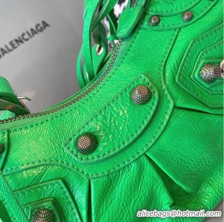 Buy Discount Balenciaga WOMENS LE CAGOLE MEDIUM SHOULDER BAG IN GREEN 27541