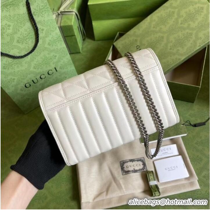 Top Quality Gucci GG Marmont matelasse mini bag 474575 White