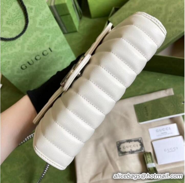 Top Quality Gucci GG Marmont matelasse mini bag 474575 White