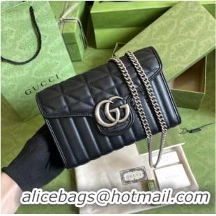 Good Product Gucci GG Marmont matelasse mini bag 474575 black